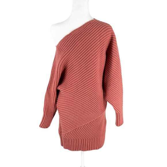 NWT Cult Gaia Kitty Knit Wool Blend One Shoulder Sweater Dress in Jaipur - Picture 3 of 8